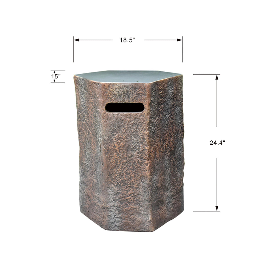 19" x 15" Hexagon Columbia Propane Tank Cover by Elementi