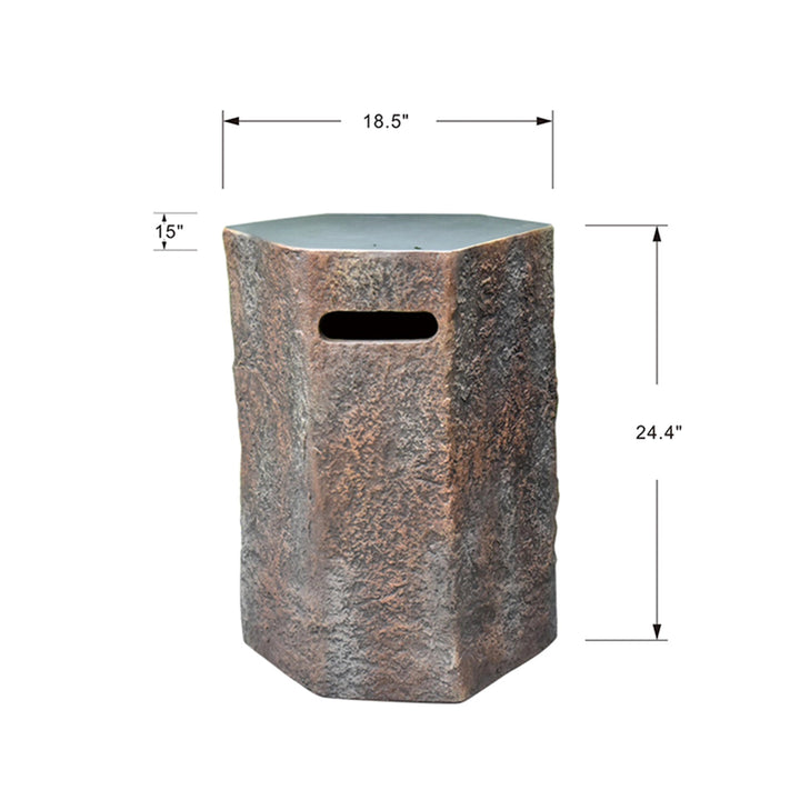 19" x 15" Hexagon Columbia Propane Tank Cover by Elementi