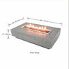 56" x 32" Rectangle Hampton Concrete Fire Table by Elementi