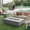 56" x 32" Rectangle Hampton Concrete Fire Table by Elementi