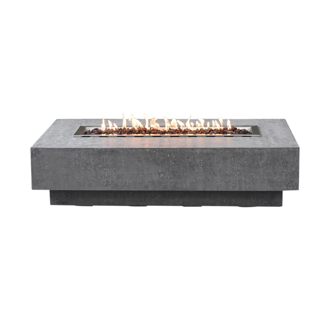 56" x 32" Rectangle Hampton Concrete Fire Table by Elementi