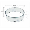 30" Round Lunar Glass Wind Guard by Elementi