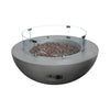 30" Round Lunar Glass Wind Guard by Elementi