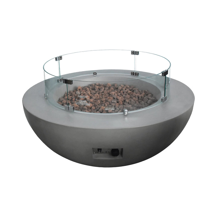 30" Round Lunar Glass Wind Guard by Elementi