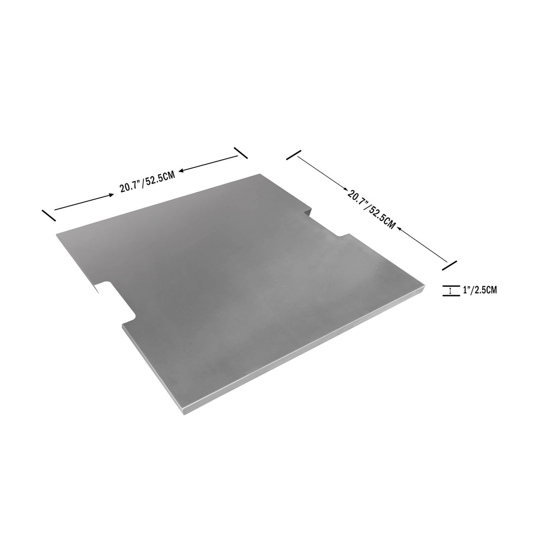 20" Square Manhattan Stainless Steel Burner Cover by Elementi
