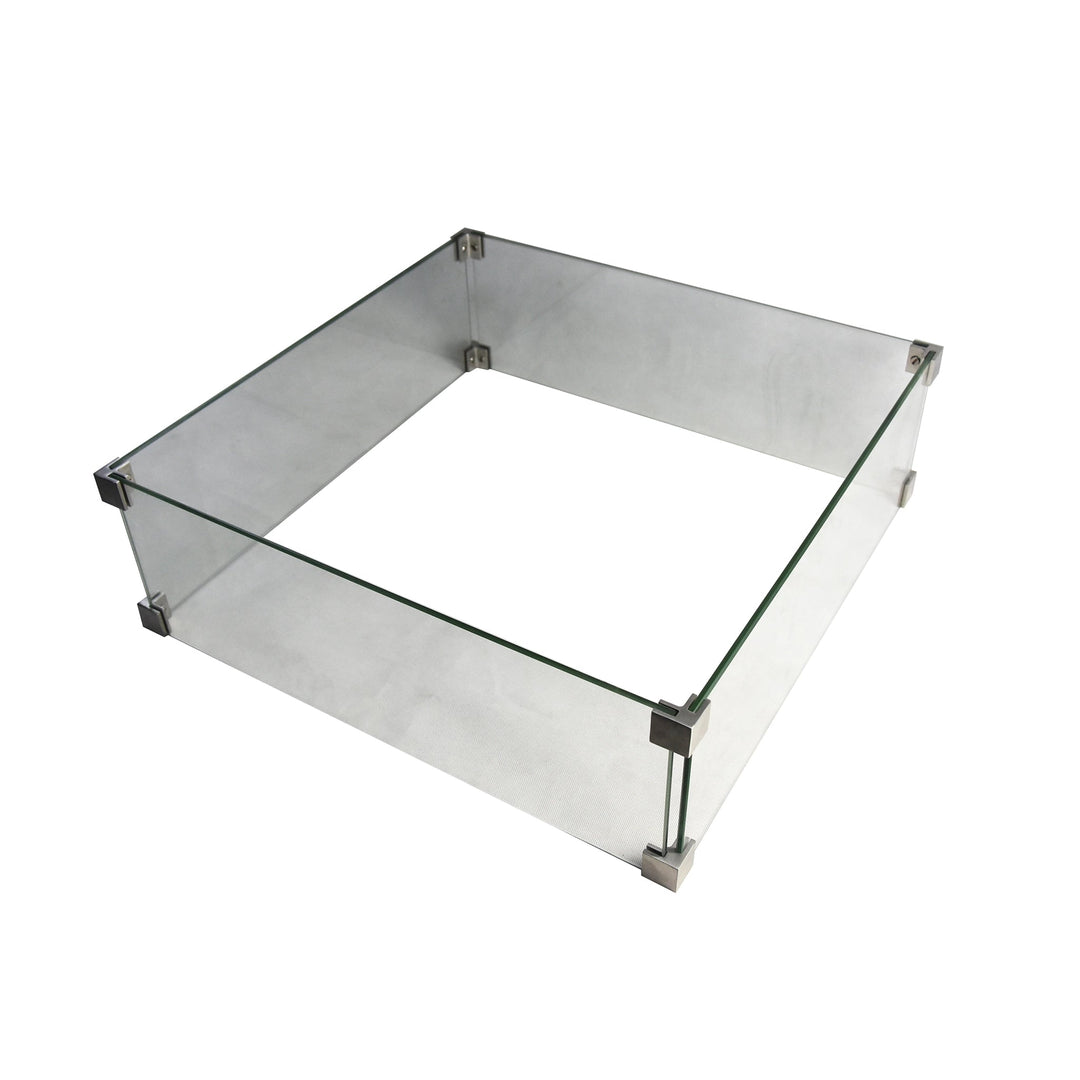 22" Square Manhattan Glass Wind Guard by Elementi