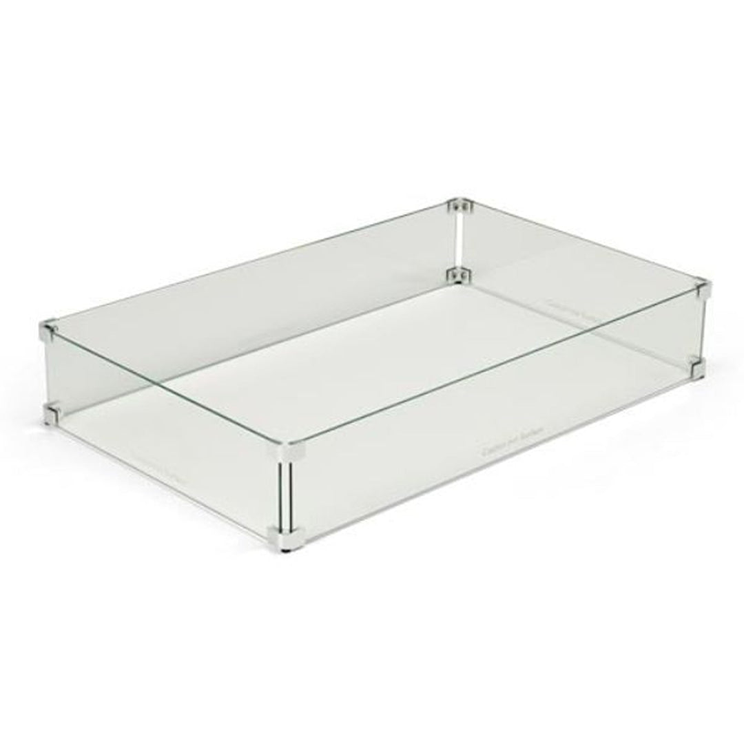 Rectangle Glass Wind Guard by HPC Fire