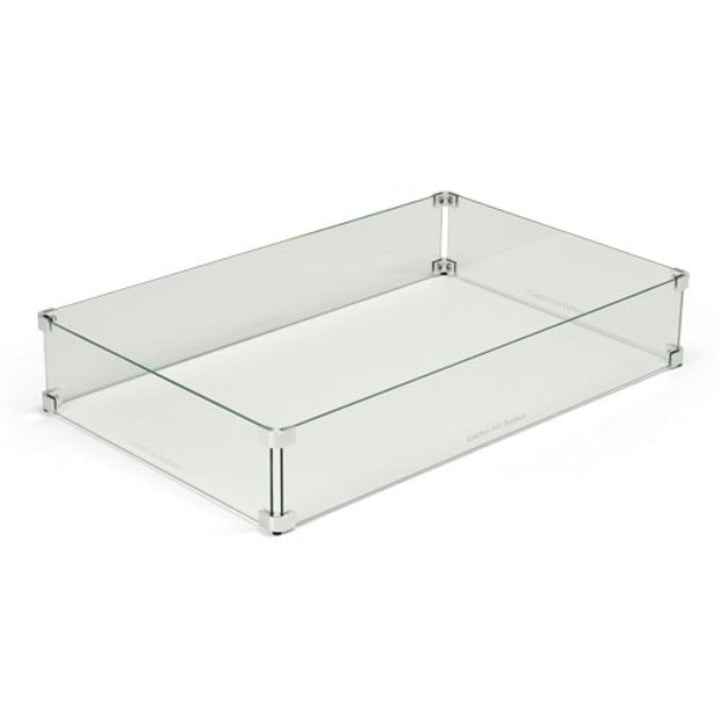 Rectangle Glass Wind Guard by HPC Fire
