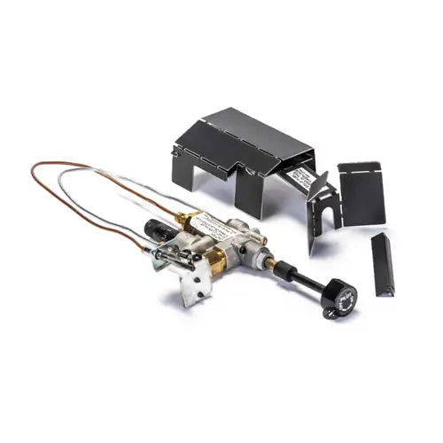 a closeup of a fireplace burner replacement part is displayed on a white background