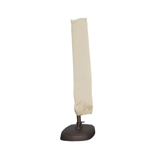an umbrella cover on a white background covers a patio umbrella