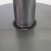 Close-up view of the hammered silver texture on the Golden Flame Outdoor Natural Gas Patio Heater, emphasizing its high-quality craftsmanship and weather-resistant finish. The image showcases the fine details that make this patio heater a durable and stylish addition to any outdoor area. 