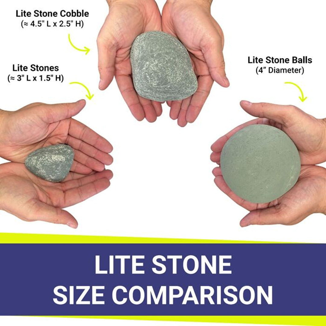 Natural Lite Stone Cobble - Set of 12 by American Fire Products