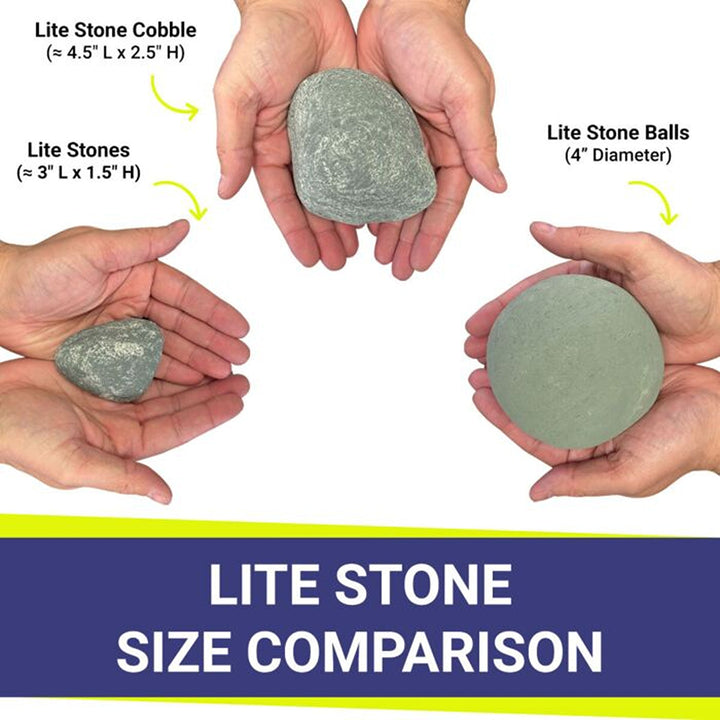 Natural Lite Stone Cobble - Set of 12 by American Fire Products