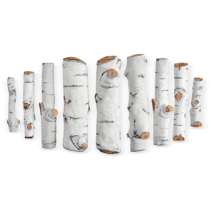 Formation Creation Sierra Birch Ceramic Gas Fire Pit Logs – 9 Piece Set