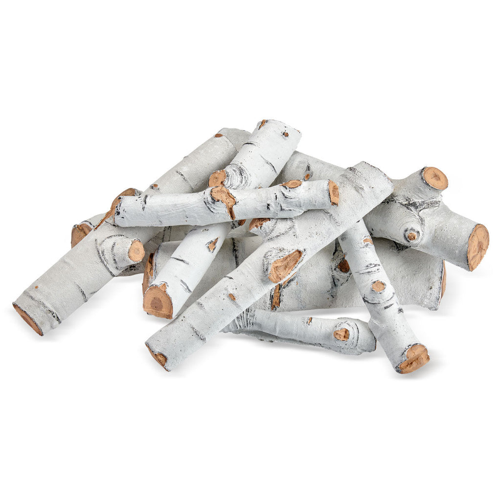 Formation Creation Sierra Birch Ceramic Gas Fire Pit Logs – 9 Piece Set