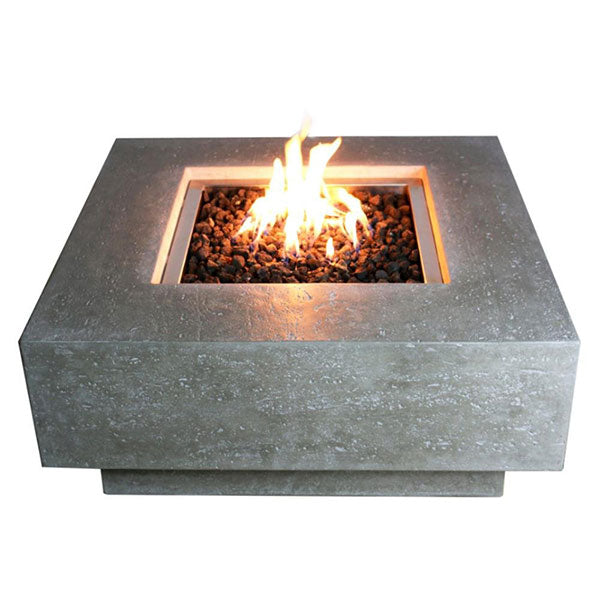 36" Square Manhattan Concrete Fire Table by Elementi