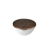 Moreno 31-inch round copper fire pit lid by Starfire Designs, displayed on a white background. The hammered copper finish and sturdy brass handle offer both functionality and a refined aesthetic, making it the perfect accessory for outdoor fire pits. Ideal for covering fire bowls, luxury fire tables, and patio setups, this copper lid enhances the overall look and protection of your fire pit
