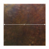 Moreno 50-inch square copper fire pit cover in a close-up view, highlighting the unique hand-hammered texture that defines its high-quality copper construction. Featuring built-in brass handles for easy portability, this lid offers reliable protection for fire pits. The fire pit lid’s rich copper finish makes it a stylish and practical addition to outdoor living spaces