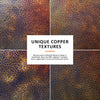 Close-up of the unique hammered copper texture on the Moreno 60-inch x 26-inch rectangular fire pit lid by Starfire Designs. Each lid is handmade, ensuring a one-of-a-kind finish that offers both protection and elegance for outdoor fire pits. The copper material enhances the look of backyard fire bowls, patio fire tables, and modern fire pits while providing weather-resistant durability