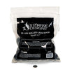 A 10-pound bag of medium-sized (2-3 inches) rolled lava rocks from Starfire Designs, ideal for use in outdoor fire pits and fireplaces. The bag features clear labeling and safety instructions, with the rolled lava rocks visible through the transparent section. These natural lava rocks provide excellent heat retention and are perfect for enhancing the aesthetics and performance of any outdoor fire feature