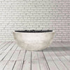 This image features the Prism Hardscapes Moderno 1 Gas Fire Bowl in natural gray, highlighting the sleek concrete texture. An ideal centerpiece for outdoor fire pit tables, it offers a balanced blend of industrial charm and modern fire pit design. Perfect for those seeking a commercial fire pit or a stylish addition to their outdoor patio fire pits.
