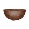 Prism Hardscapes Moderno 1 Gas Fire Pit in Cafe, a sleek, round fire bowl with a smooth concrete finish, ideal for modern outdoor spaces. Perfect for providing warmth and ambiance in your backyard or patio. This large gas fire pit bowl adds a contemporary touch to any setting, made from durable materials that withstand outdoor elements. Use this cafe-colored fire pit to enhance your outdoor area