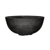 Prism Hardscapes Moderno 1 Gas Fire Pit in Ebony, a deep black round fire bowl with a modern concrete finish. Ideal for contemporary outdoor settings, this fire pit provides warmth and elegance, making it perfect for your patio or backyard. Its durable construction is built to last, withstanding all outdoor conditions. This sleek ebony fire pit is designed for those who love modern aesthetics