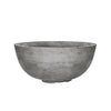 Prism Hardscapes Moderno 1 Gas Fire Pit in Pewter, a medium-gray round concrete fire bowl. This modern fire pit adds a touch of sophistication to your outdoor living space, perfect for patios, decks, or gardens. The pewter color complements any outdoor decor, and its durable construction ensures long-lasting performance in any weather conditions. Ideal for modern or contemporary outdoor settings.
