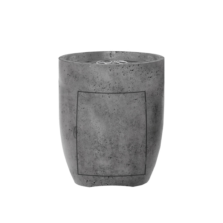 The Prism Hardscapes Pentola 3 Propane Fire Column in Pewter features a modern dark gray tone with a minimalist design. Ideal for outdoor patios or commercial fire pit setups, this propane fire column is perfect for adding both warmth and style to contemporary spaces. Durable and functional, this fire feature creates an inviting ambiance.