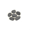 Rasmussen Vented FireStones Assortment Pack in extra-large size, dark gray color. This set includes six realistic, round-shaped stones designed for vented gas fireplaces, enhancing the ambiance with their natural look. Ideal for large indoor fireplace setups, creating a classic and elegant appearance.