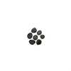 Rasmussen Vented FireStones Assortment Pack in extra-small black stones, arranged in a top-down view. These fire stones add a realistic, decorative touch to fireplaces and fire pits, with a durable and heat-resistant black finish for vented fireplace settings