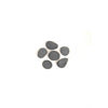 Medium size dark gray stones from the Rasmussen Vented FireStones Assortment Pack, containing six smooth stones. Designed for vented gas fireplace setups, these medium-sized stones offer a balanced look, enhancing the aesthetic appeal with a realistic and warm stone appearance.