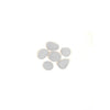 Medium-sized white stones from the Rasmussen Vented FireStones Assortment Pack, featuring a natural, smooth stone appearance. Ideal for vented gas fire pits, these stones are crafted to withstand high temperatures, enhancing the visual appeal of outdoor and indoor fireplaces