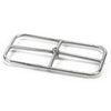Top view of the Rectangle Stainless Steel Fire Ring by HPC Fire, with dimensions of 18x9 inches. Built from premium 304 stainless steel, this burner ring provides superior rust and heat resistance. Designed with a single central gas inlet and uniform perforations, it ensures even flame distribution. Suitable for use in fire pits and fire tables, delivering impressive flame patterns for an enhanced fire experience.