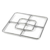 Square stainless steel fire ring by HPC Fire, 24 inches in size. Designed for custom fire pits, this 24-inch square fire ring is built from commercial-grade 304 stainless steel for exceptional durability and corrosion resistance. The precision-drilled ports ensure a uniform flame pattern and optimal heat distribution. Suitable for both residential and commercial use, this square fire ring is ideal for larger outdoor fire pits. Includes a central hub for improved gas flow and flame control. Outdoor fire ring