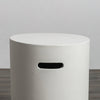16" Round Beton Concrete (GFRC) Propane Tank Cover and End Table - White by Starfire Designs