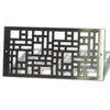 Front view of the Starfire Designs Mosaic Decorative Fire Pit Venting Panel, demonstrating the sleek, geometric design made from high-quality stainless steel, ideal for ensuring proper ventilation in natural gas fire pits