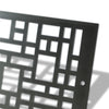 Starfire Designs Decorative Fire Pit Venting Panel with a sleek Mosaic pattern, angled view highlighting the precision-cut stainless steel, ideal for use in luxury outdoor fire pits and modern backyard designs