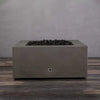 36" Square Gravity Concrete (GFRC) Fire Pit - Propane Gas Hardline - 110V Electronic Ignition System - Brown by Starfire Designs