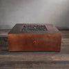 45-inch square copper fire pit by Starfire Designs, Gravity Moreno series, featuring a rich copper texture and deep fire pit bowl, ideal for modern outdoor fire pit settings in luxury backyards