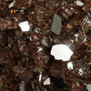 Close-up of Starfire Glass 1/2" Broken Fire Glass in Copper Reflective finish, featuring rich copper hues with reflective highlights. Designed for fire pit bowls and fire tables, this high-quality fire glass adds warmth and sparkle to outdoor spaces.