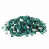 Starfire Glass 1/4-inch Broken Fire Glass in Azuria Reflective, featuring a stunning aqua blue color with mirrored surfaces that beautifully reflect flames. Ideal for fire pits and fire bowls, this premium fire glass adds elegance to any outdoor or indoor space.
