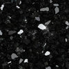 Close-up detail of Starfire Glass 1/4" Broken Fire Glass in Black Reflective. Its deep black color and sparkling mirrored accents create a dramatic, sophisticated effect. This fire glass is perfect for modern fire pits, outdoor fire bowls, or patio fire tables, offering exceptional durability and a sleek finish.

