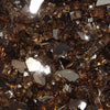 Starfire Glass 1/4" Broken Fire Glass in Bronze Reflective shown in a close-up. This rich bronze color with reflective accents delivers a warm, inviting glow. Designed for outdoor fire pits, patio fire tables, or gas fire bowls, it ensures long-lasting beauty and heat retention.