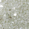 Detailed view of Starfire Glass 1/4-inch broken fire glass in a platinum reflective finish, emphasizing its premium quality. Perfect for outdoor fire pits or fire bowls, adding a modern and luxurious touch.