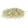 Starfire Glass 1/4-inch Broken Fire Glass in Gold Reflective, radiating a luxurious golden hue with mirrored surfaces that amplify the beauty of flickering flames. Perfect for adding a touch of opulence to gas fire pits and fireplaces.