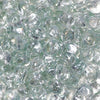High-detail close-up of Starfire Glass Reflective Fire Diamonds in crystal-clear, featuring a pure, transparent design that reflects flames beautifully. Ideal for modern fire pits, fire bowls, and gas fireplaces, these fire glass gems add elegance and a dazzling shine.