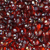 High-resolution close-up of Starfire Glass Reflective Fire Drops in Red (10lbs), showcasing deep red, lustrous, heat-resistant tempered glass, perfect for fire bowls, fire pit tables, and outdoor gas fire features.