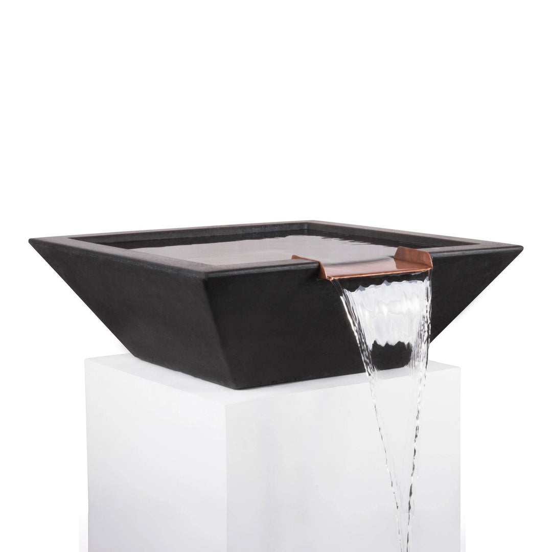 30" Square Concrete Maya Water Bowl by The Outdoor Plus