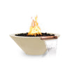 The Outdoor Plus 24-inch Round Concrete Cazo Fire and Water Bowl in vanilla provides an elegant addition to any outdoor setting. The light vanilla hue, combined with a copper water spout and fire feature, brings both beauty and serenity to outdoor patios or gardens